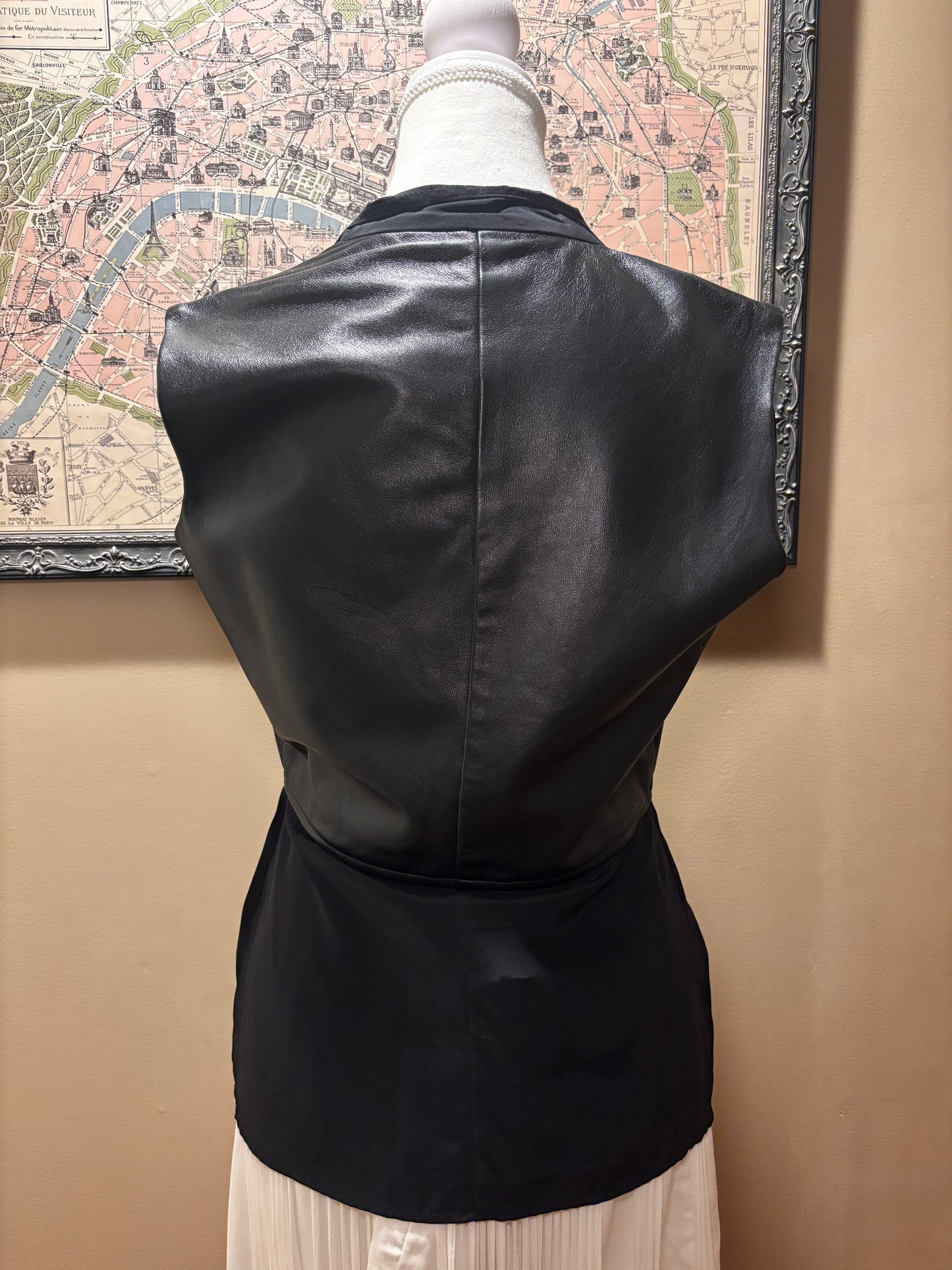 Leather Zip-Up Tank