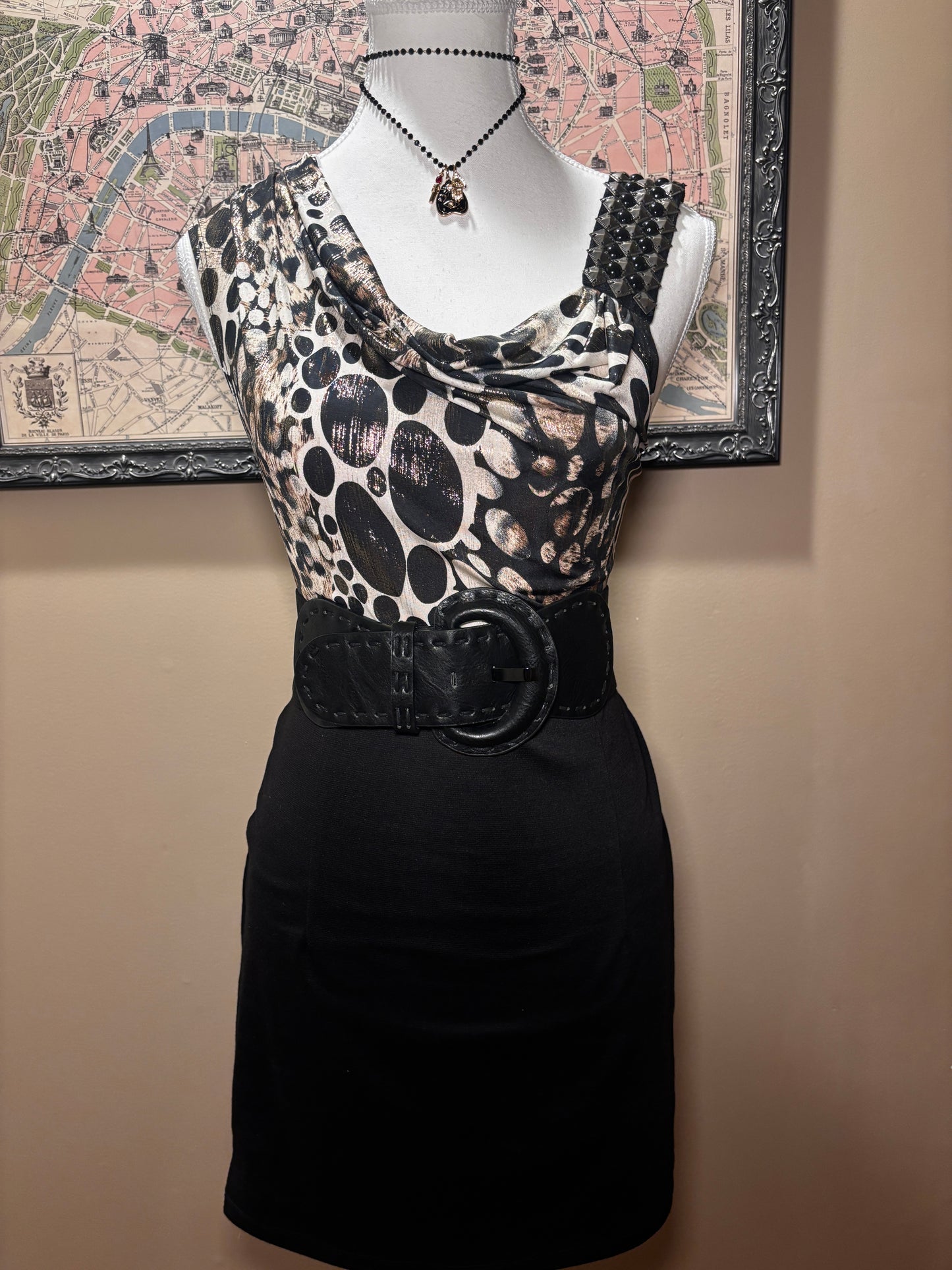 Y2K Goth Studded Mini Dress