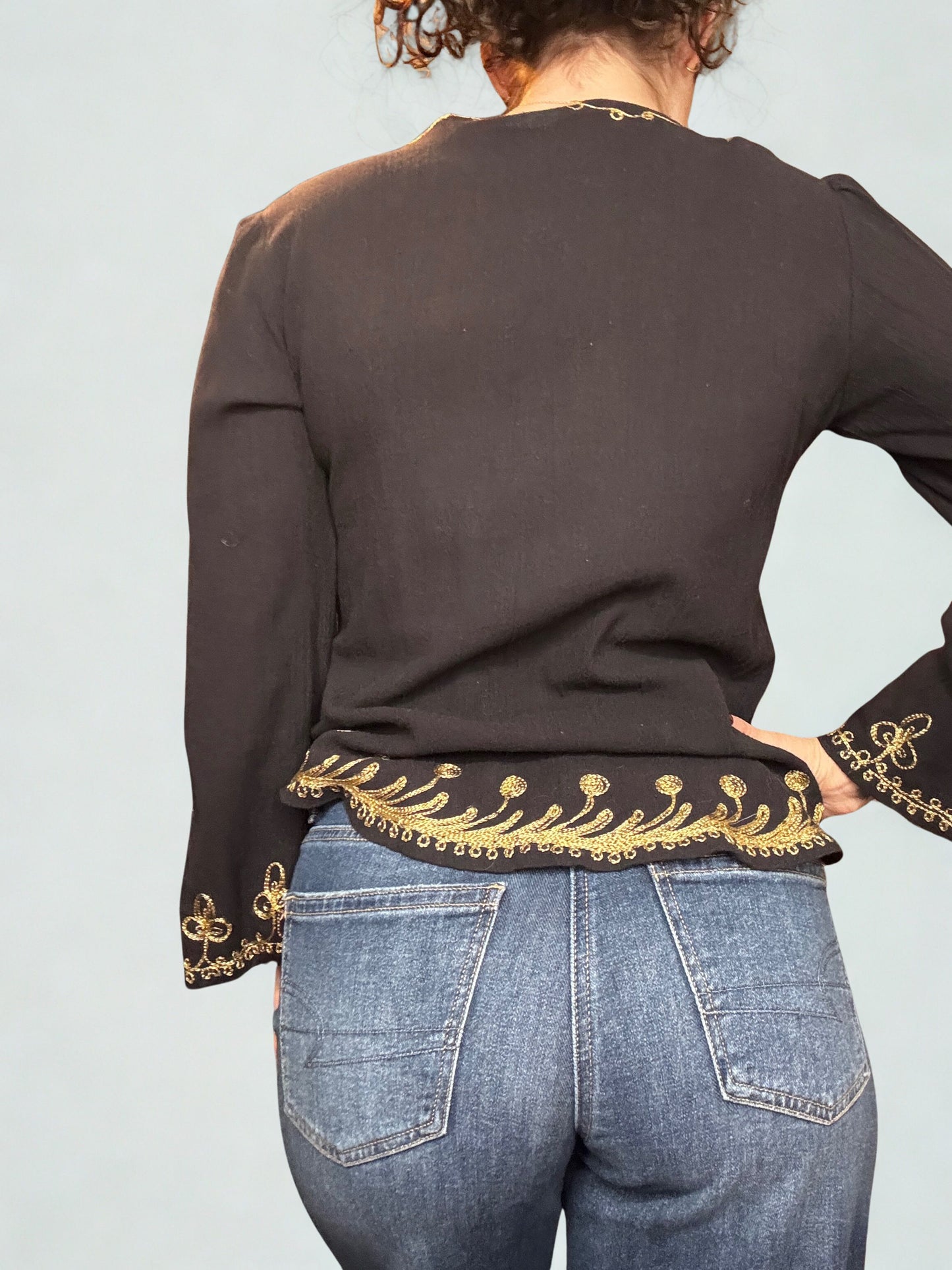 Vintage Gold & Black Long Sleeve