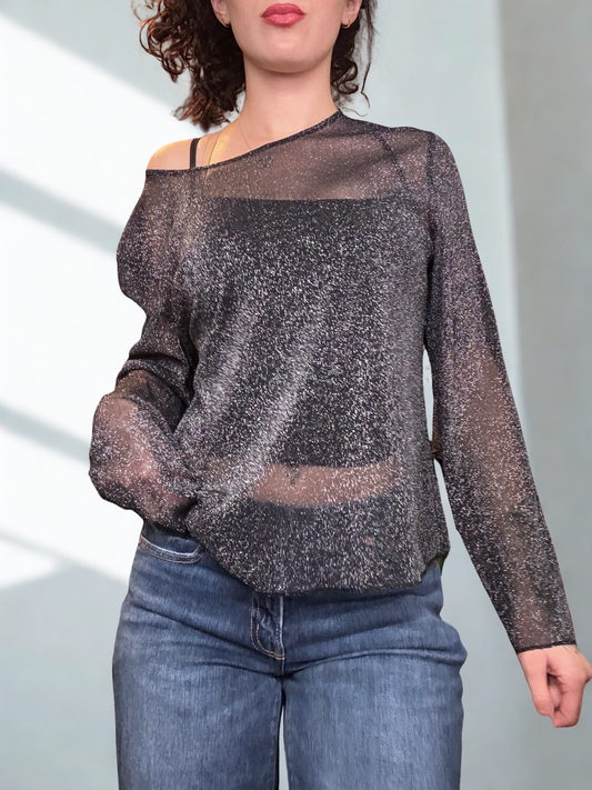 Mesh Sparkly Top